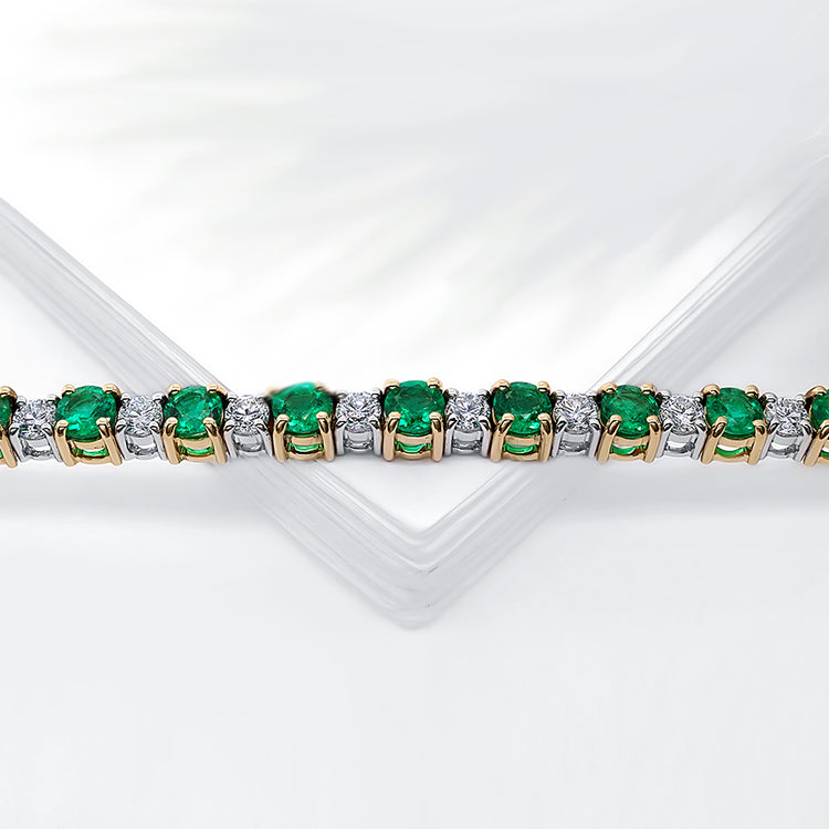 Emerald and Diamond Bracelet