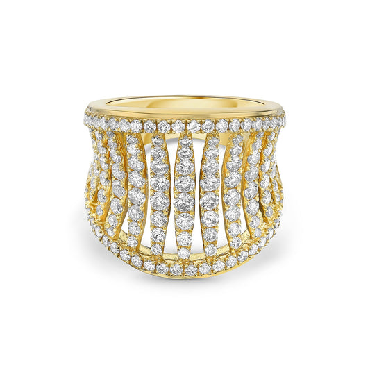 Diamond & Gold Birdcage Ring