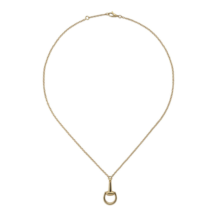 18K Yellow Gold Horsebit Chain Necklace