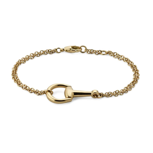 18k Yellow Gold 7'' Horsebit Link Bracelet