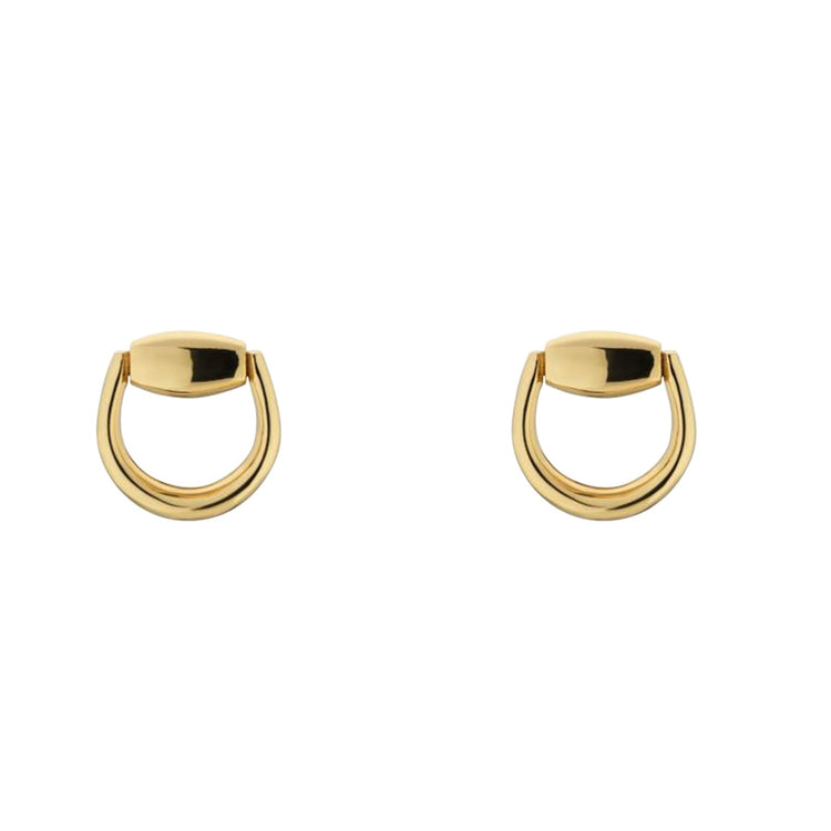 18k Yellow Gold Horsebit Earrings