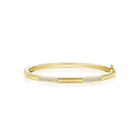 Double Diamond Bar Station Bangle