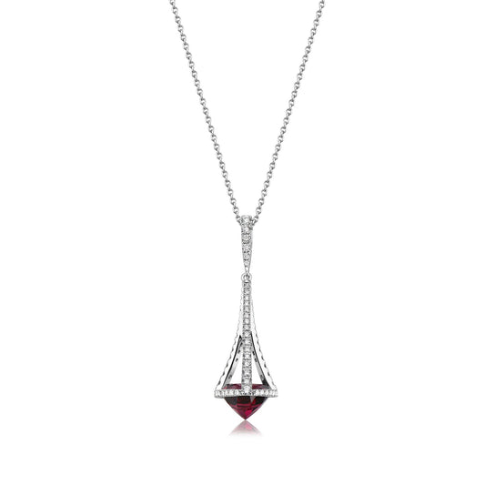 Garnet & Diamond Pastel Chandelier Pendant