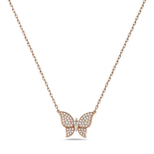 Butterfly Necklace with Diamonds