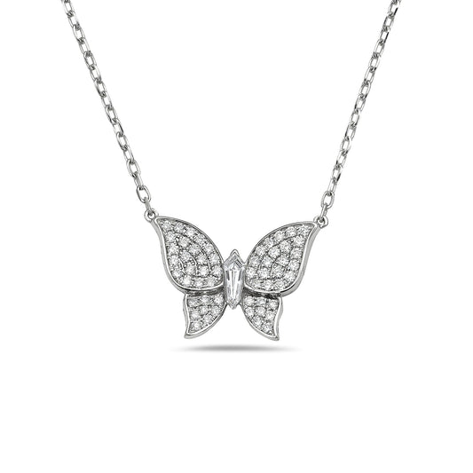 Butterfly Necklace with Diamonds