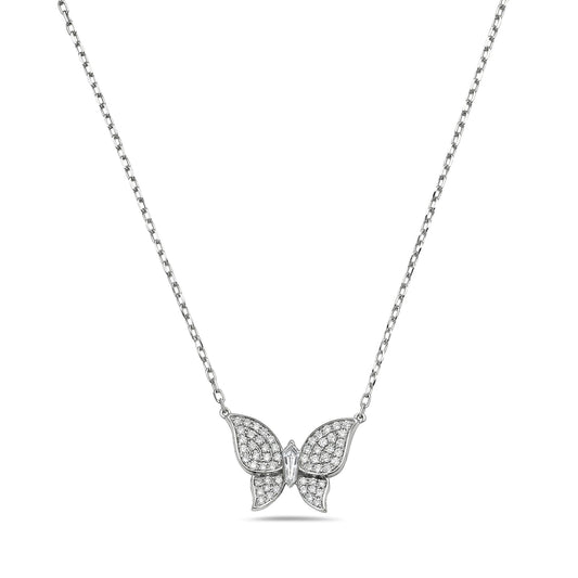 Butterfly Necklace with Diamonds