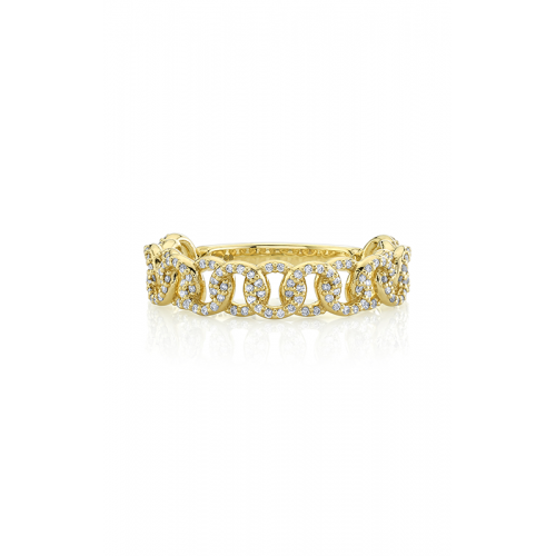 18k Yellow Diamond Link Ring