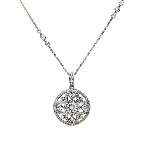 Diamond Round Medallion Pendant