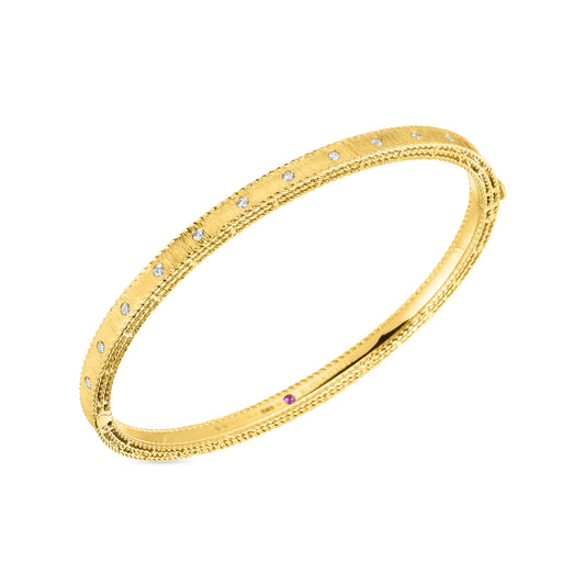 Satin Princess Bangle with Diamonds