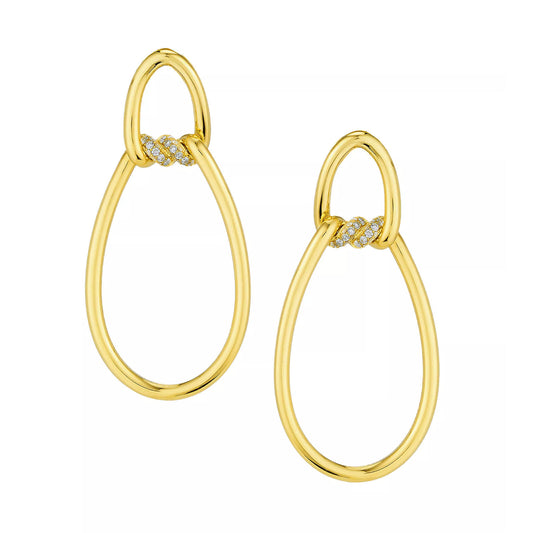 Cialoma Knot Link Earrings with Accent Diamonds