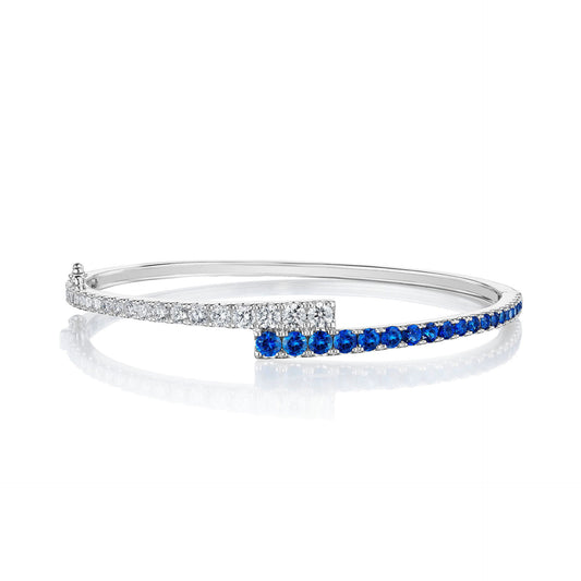 Blue Sapphire Bypass Bangle