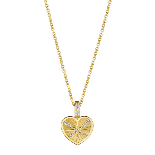 Petite Penny Heart Starburst Necklace