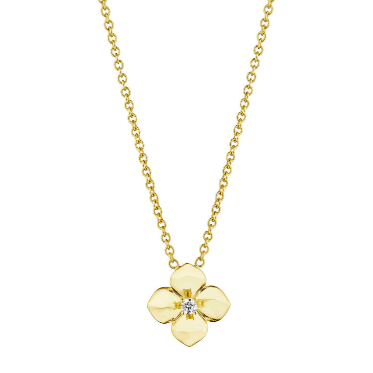 Petite Penny High Polish Flower Necklace