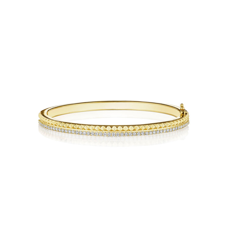 Rockstud Edge Diamond Bangle