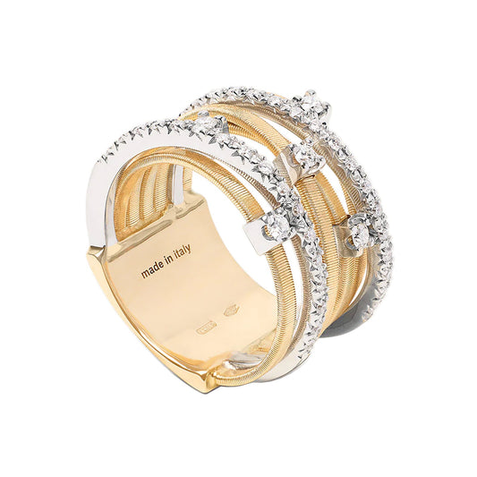 GOA 7-Strand Ring With Diamonds