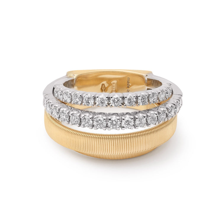 Masai 4-Strand Coil Ring with Diamonds