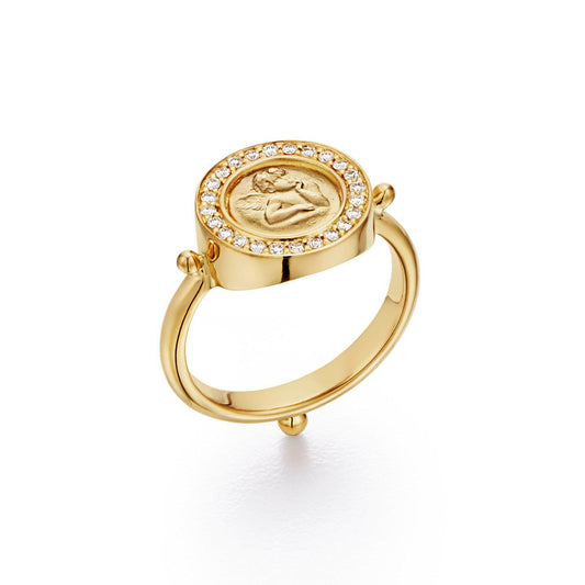 18K Small Angel Ring