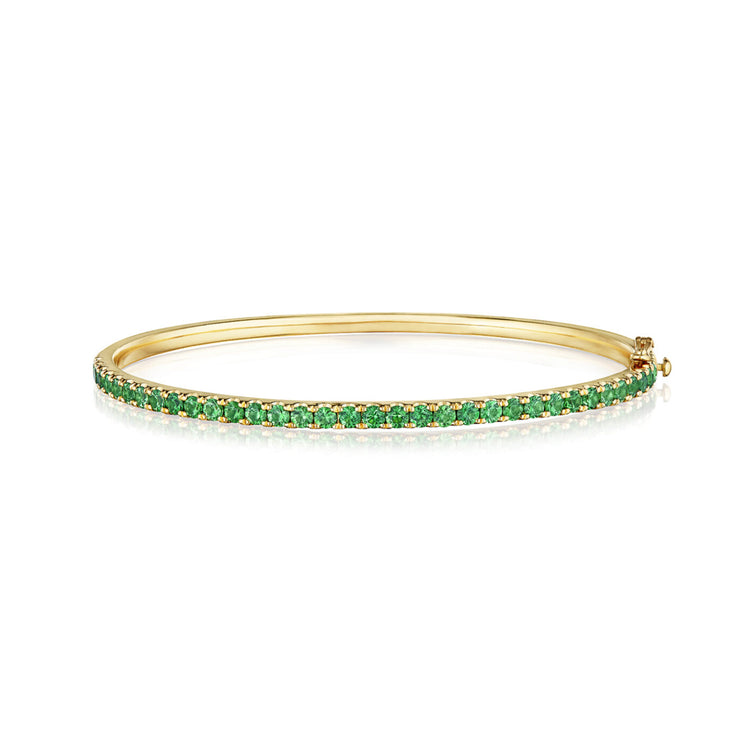 Stackable Bangle with Tsavorites