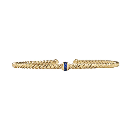 Yurman Sapphire Cablespira Cuff Bracelet