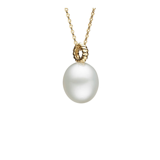 18KYG 13MM DROP PASPALEY PEARL ENHANCER