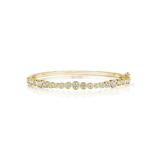 Diamond Wave Bangle Bracelet