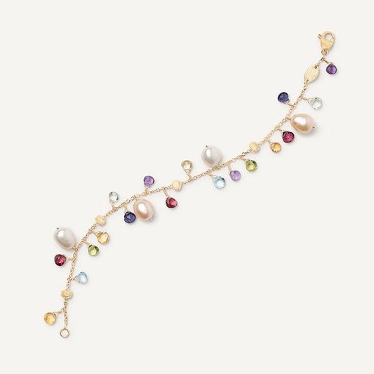 Paradise Single-Strand Gemstone Bracelet With Freshwater Pearls