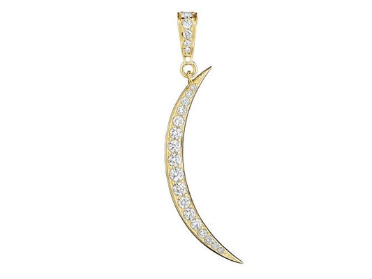 Crescent Moon Enhancer with Diamonds