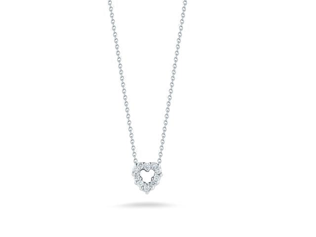 Baby Open Heart Necklace with Diamonds