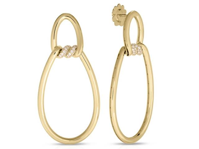 Cialoma Knot Link Earrings with Accent Diamonds