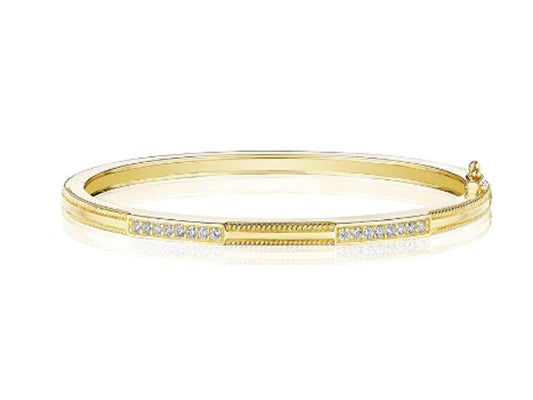 Double Diamond Bar Station Bangle