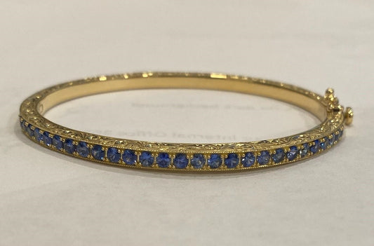 Blue Sapphire Bangle