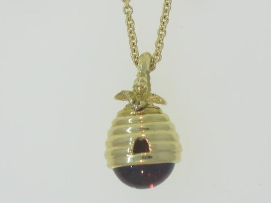 Garnet Mini Beehive Pendant