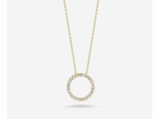 Open Circle Diamond Necklace