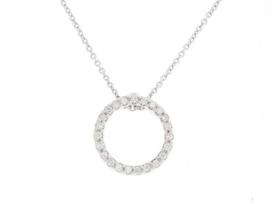 Open Circle Diamond Necklace