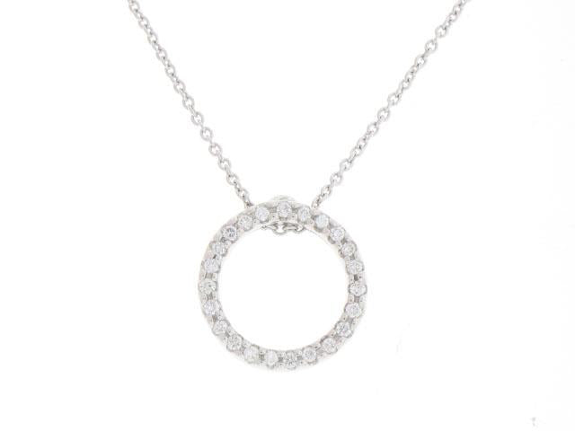 Open Circle Diamond Necklace