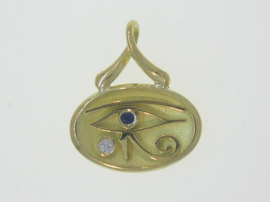 Blue Sapphire & Diamond Evil Eye Enhancer