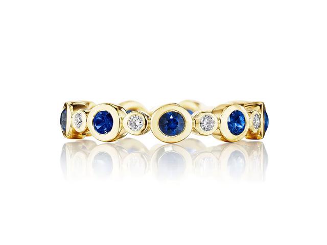 Blue Sapphire & Diamond Aura Band