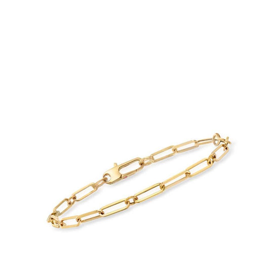 Fine Link Paperclip Chain Bracelet