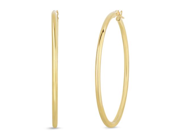 Large Perfect Gold Hoop Earrings