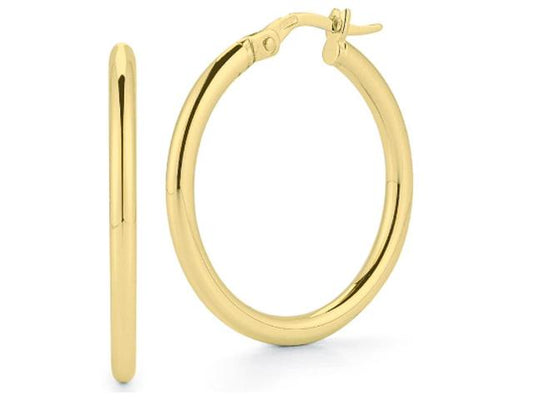 Small Perfect Gold Hoop Earrings