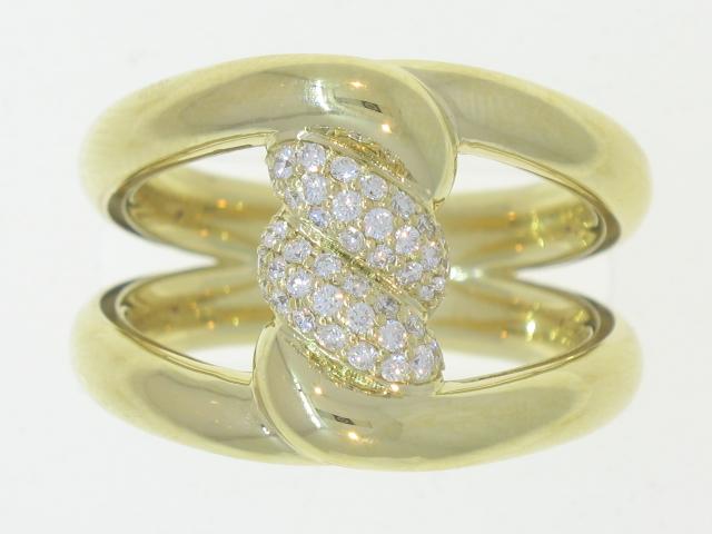 Cialoma Knot Link Ring with Accent Diamonds