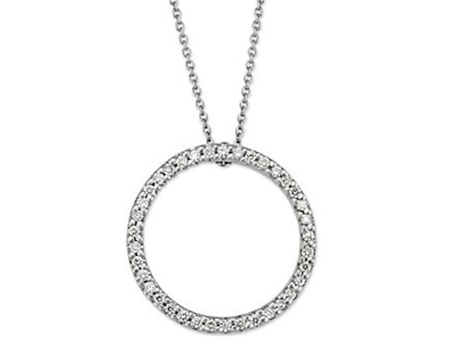 Medium Diamond Open Circle Pendant