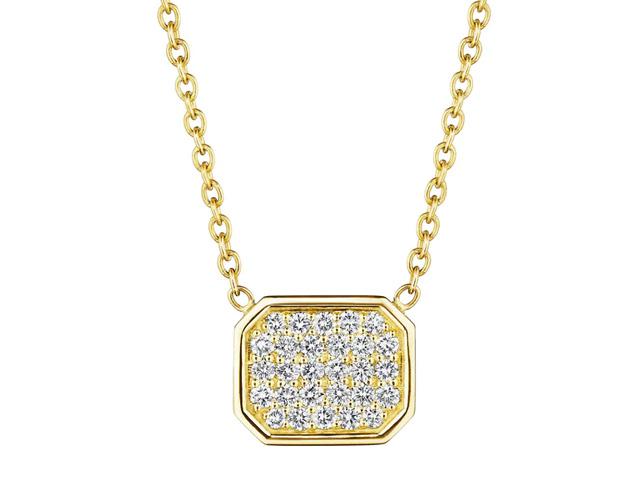 Diamond Emerald Shape Necklace