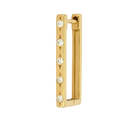 14KYG 0.06CT G SI DIA SINGLE RECTANGULAR HOOP