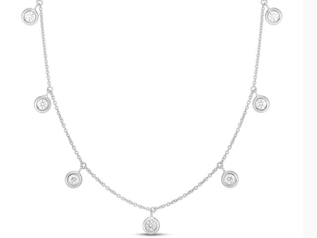 Diamond Drop Station Necklace