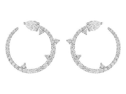 Diamond Forward Facing Constellation Hoops