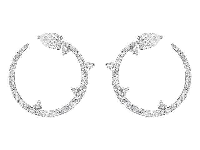 Diamond Forward Facing Constellation Hoops