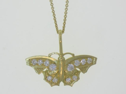 Diamond Butterfly Pendant