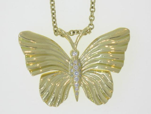 Diamond Butterfly Pendant