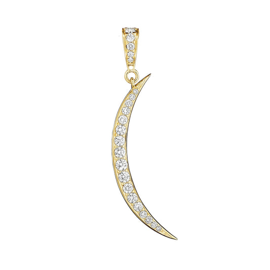 Crescent Moon Enhancer with Diamonds